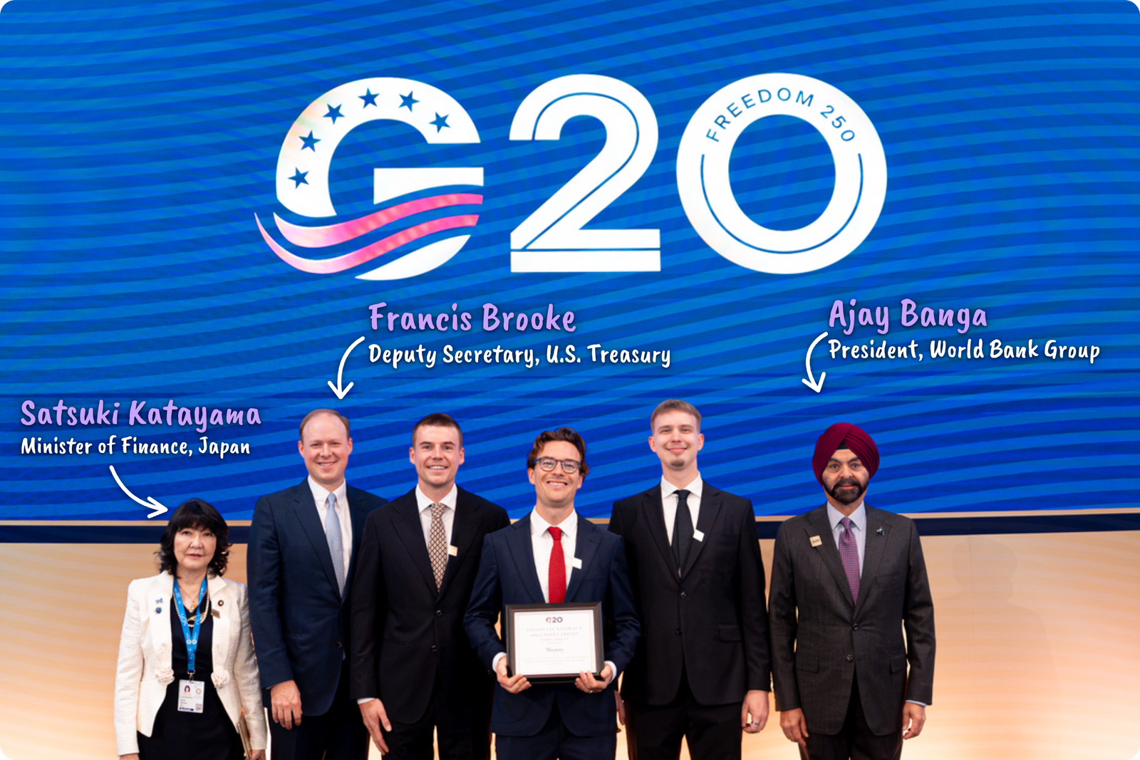 Monny bij de G20 Wereld bank